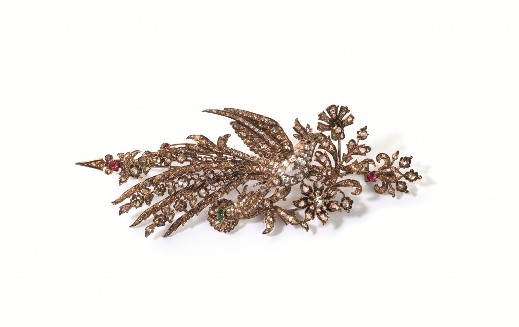  Resim 3 İğne “Titrek” Altın, elmas, yakut, zümrüt Osmanlı, 19. yüzyıl 